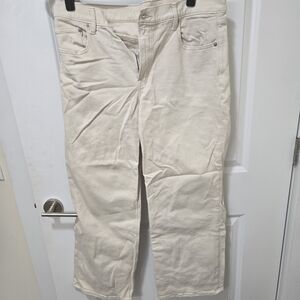 American Eagle Outfitters Cream Stretch Jeans